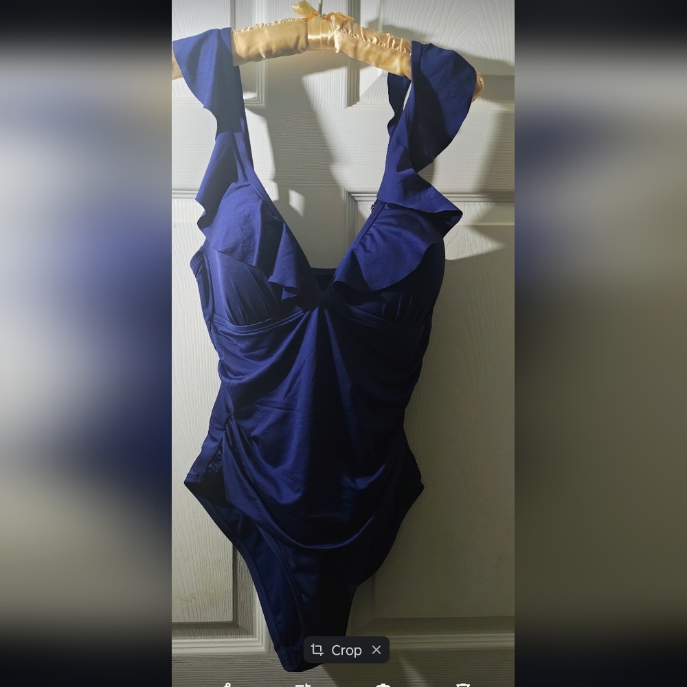 Liz Claiborne Navy Blue Swimsuit